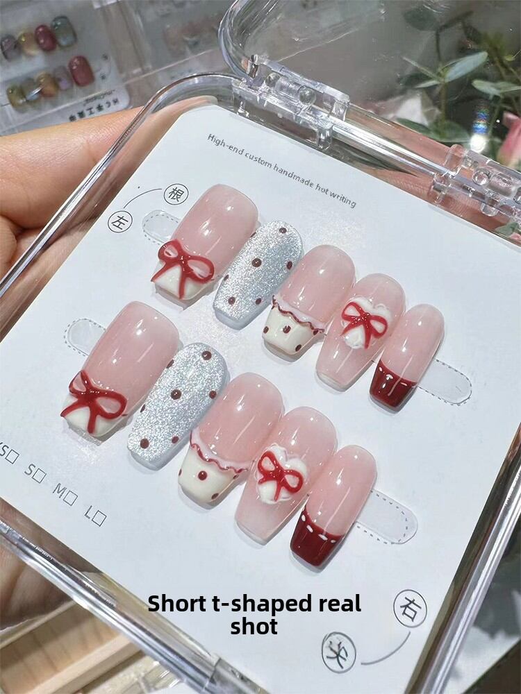 Summer%20New%20Cute%20French%20Polka%20Dot%20Cat%20Eye%20Red%20Bow%20Tie%20Nail%20Art%20Handmade%20Wearing%20False%20Nails%20Removable%20Beauty%20Nail%20Products%20-%20Image%204