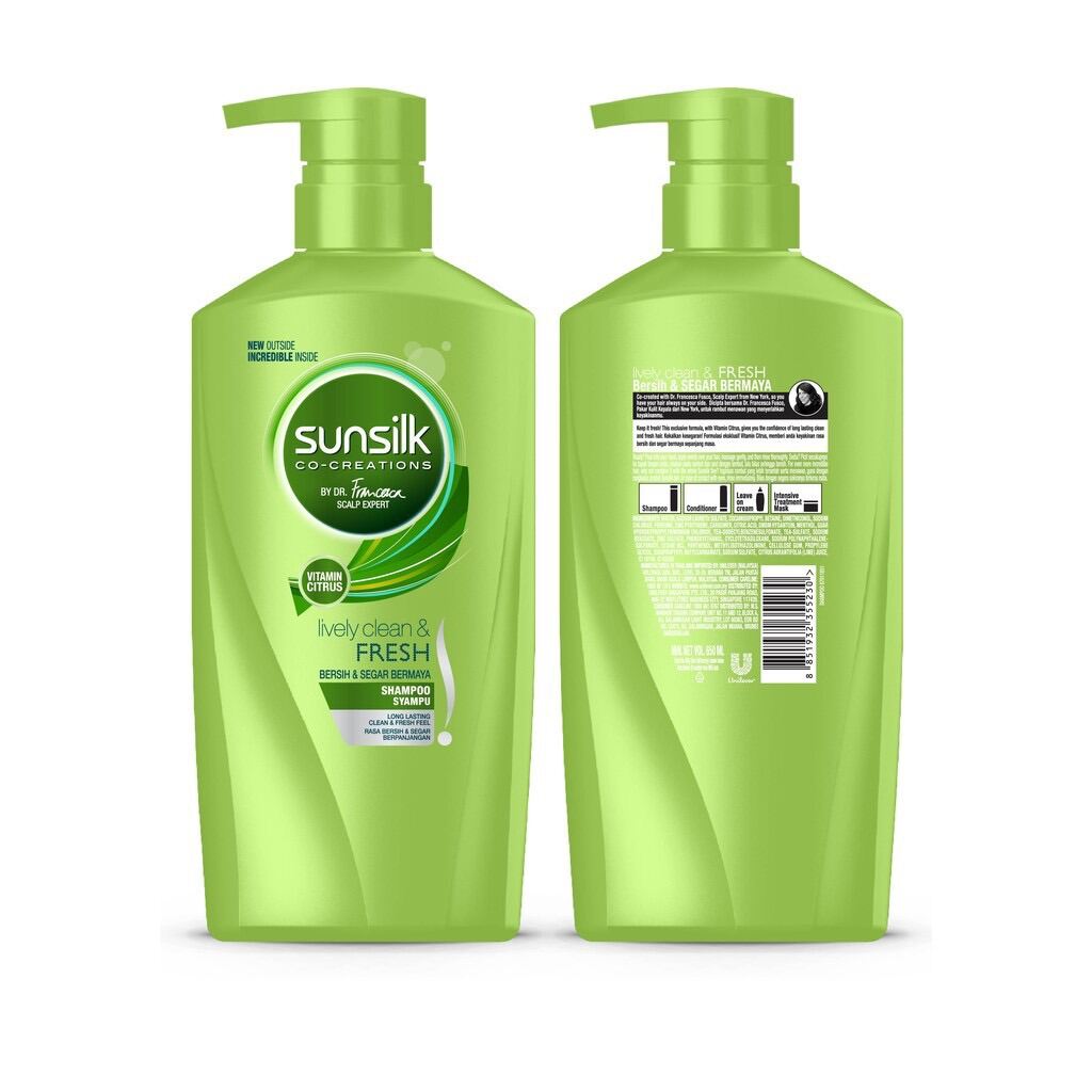 Sunsilk Shampoo 650ml Clean & Fresh ( Green ) Lazada