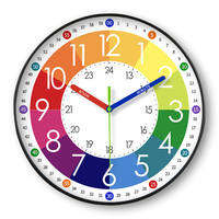 XIANGCAI | Quiet Learning Wall Clock for Childrens Rooms
