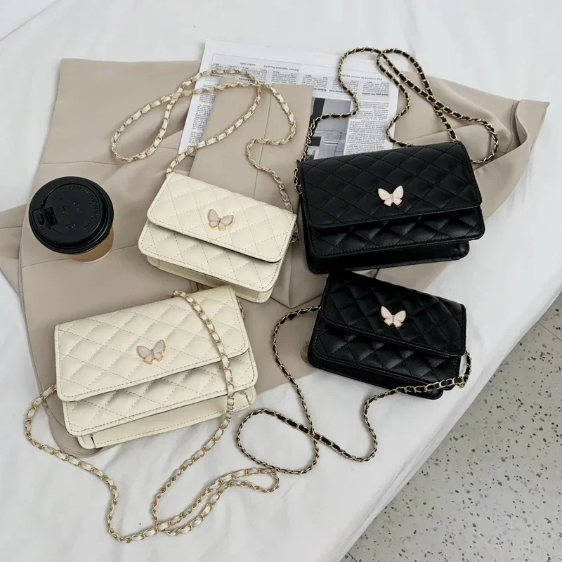 Chanel Style Diamond Pattern Chain Bag Women's 2021 New Fashion All-Match Messenger Bag Chic Mini Korean-Style Packet