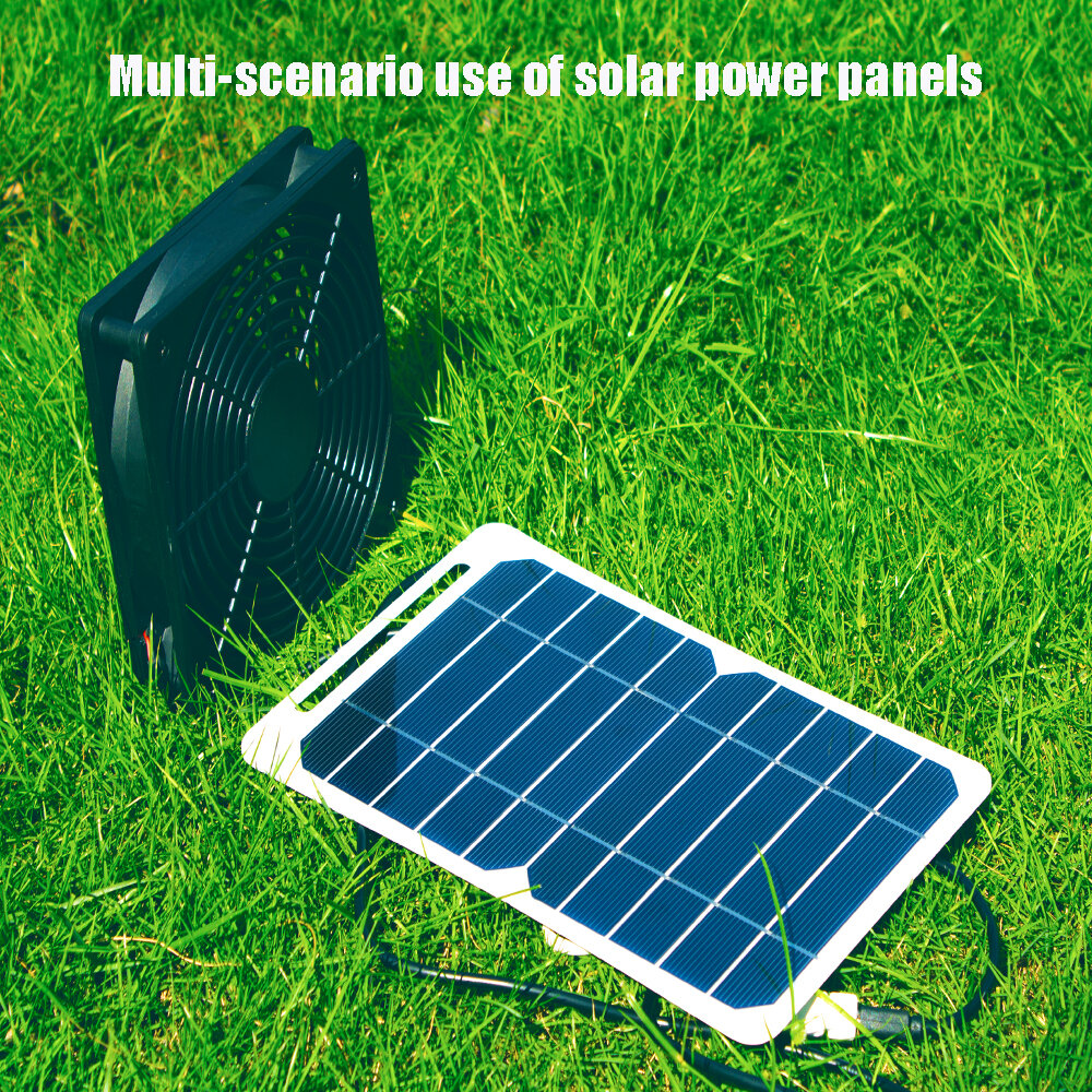 10W 6V Solar Exhaust Fan 4 Inch Mini Ventilator Solar Panel Powered Fan ...