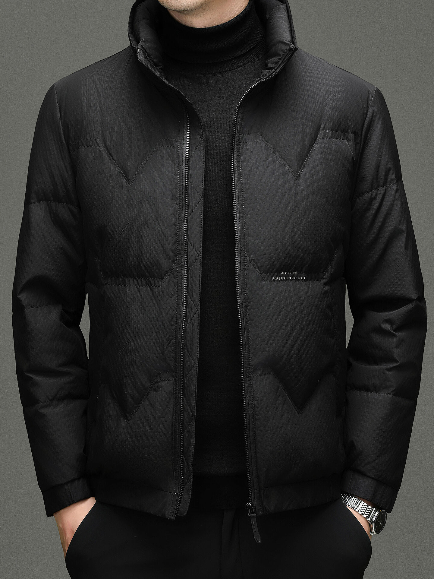 J&FO | Warm Winter Mens Jacket Short Collar Harga 265 Ringgit*Penghantaran Percuma