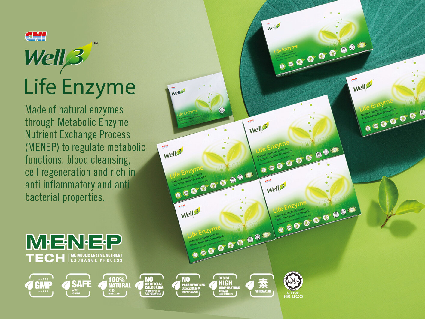 [FREE SHIPPING] Well3 Life Enzyme (digestion, cell regeneration, metabolism) (30 sachets)