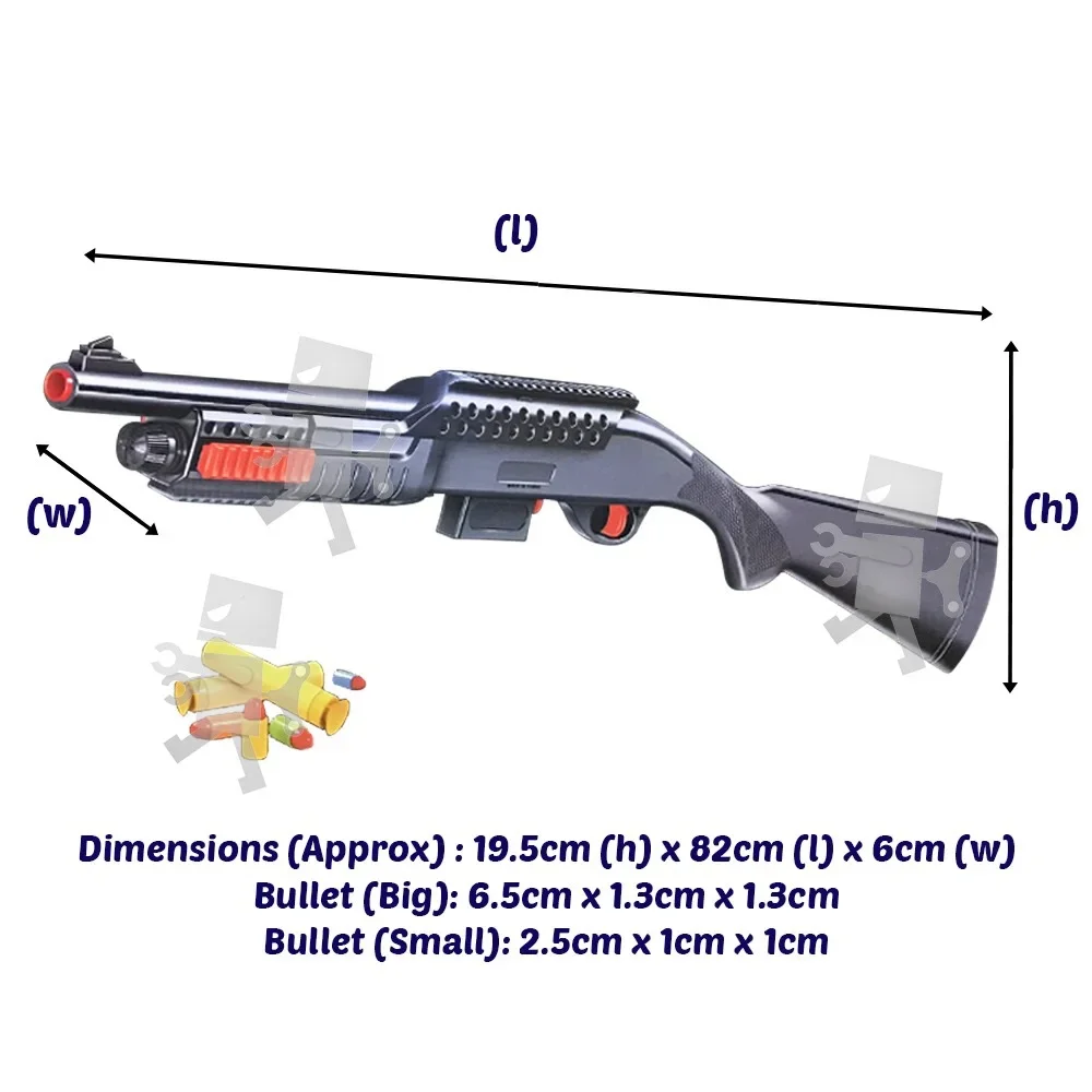 Army Blaster 82cm Soft Foam Bullets Suction Cup gun toys