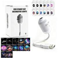 Aitemay 2-in-1 Galaxy Star Projector & Night Light with 3/6/12 Slides 360° Adjustable USB Powered Mini Starry Sky Lamp for Bedroom Kids Ceiling Wall Atmosphere Decor Gift