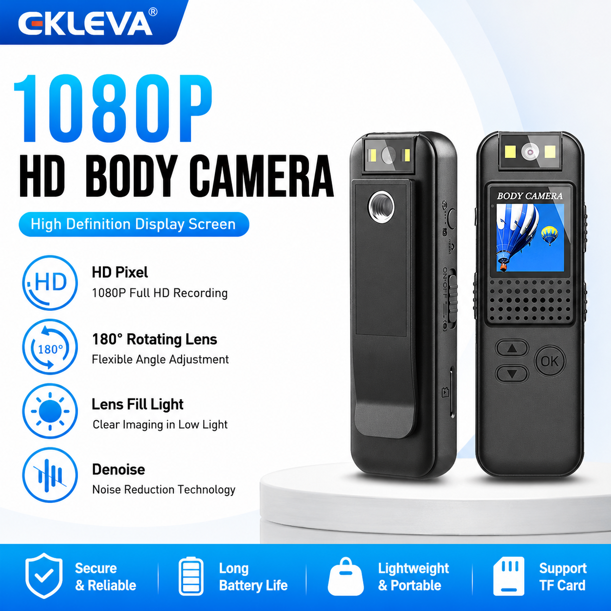EKLEVA CS08 Mini Camera HD 1080P Micro Body Camcorder Sports DV Action Cam with Screen Bike Motorcycle Video Recorder Digital Cameras ราคา 895 บาท*ส่งฟรี