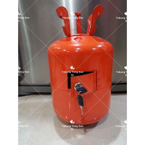 🔥Ready Stock🔥Tabung Tong Gas Duit Syiling Aircond Colour Oren Ada Pintu Dan Kunci 扑满 Lazada