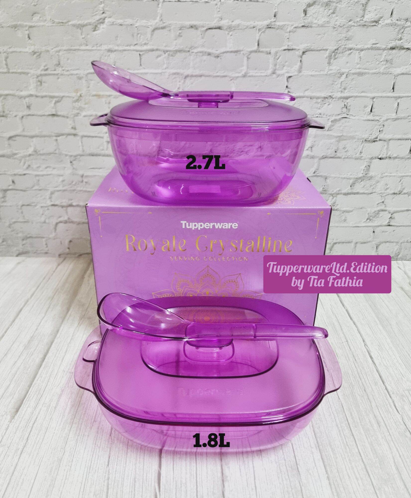 Tupperware Crystalline Serving SetPurple Lazada