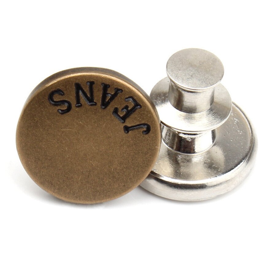 5/10 Pcs Snap Fastener Metal Buttons Jeans Waist Buttons Perfect Fit Adjust Self Free Nail Twist No Seam Sewing Buttons Wholesale