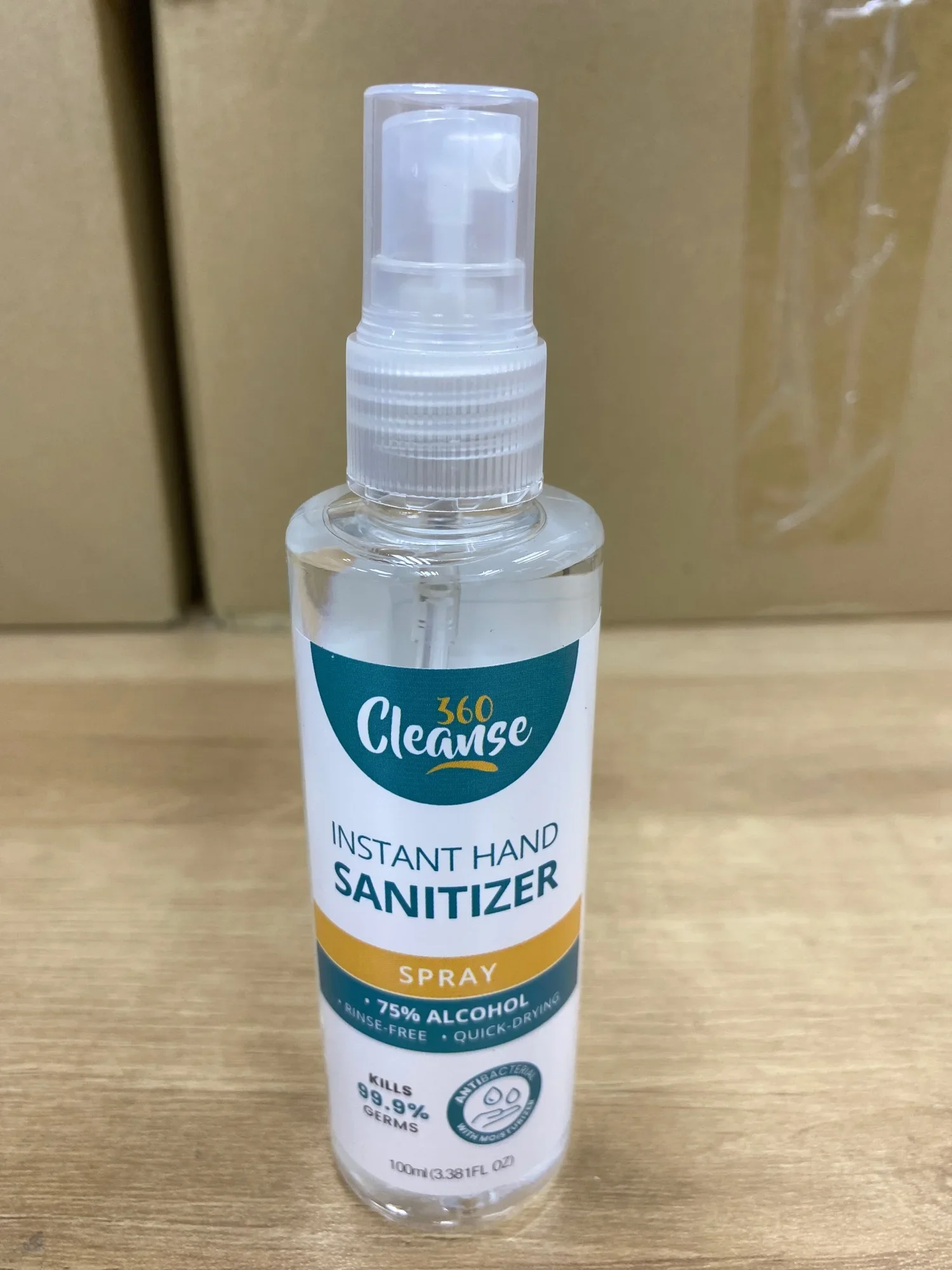 Cleanse360 Hand Sanitizer [Spray Type - 100ml] 75% Ethanol Alcohol | Quick Dry | Rinse Free | Instant Kills Germs Bacterials Virus | Non fragrance
