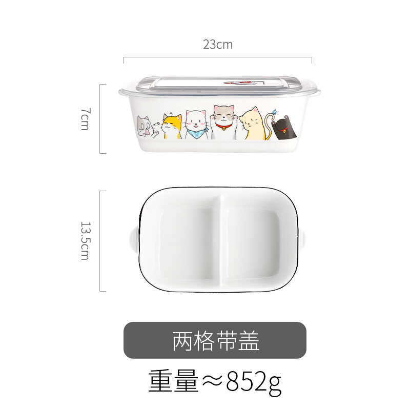 Guangyi Ceramic Lunch Box Microwaveable Heating Student Household