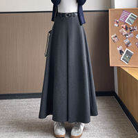 YIFANSHI | Retro Style Skirt Suit Skirt High Waist Slimming Long Skirt
