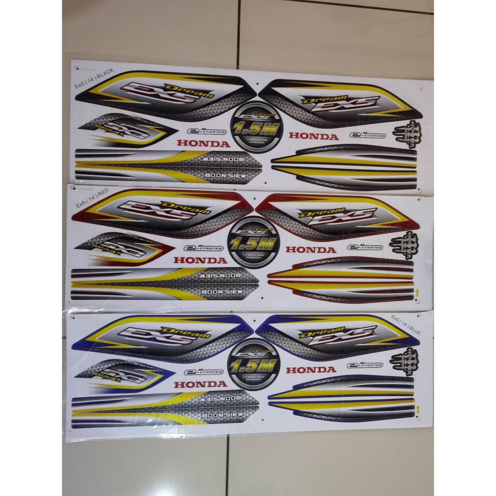 Honda Ex5 Dream 14 Body Sticker Strike Lazada