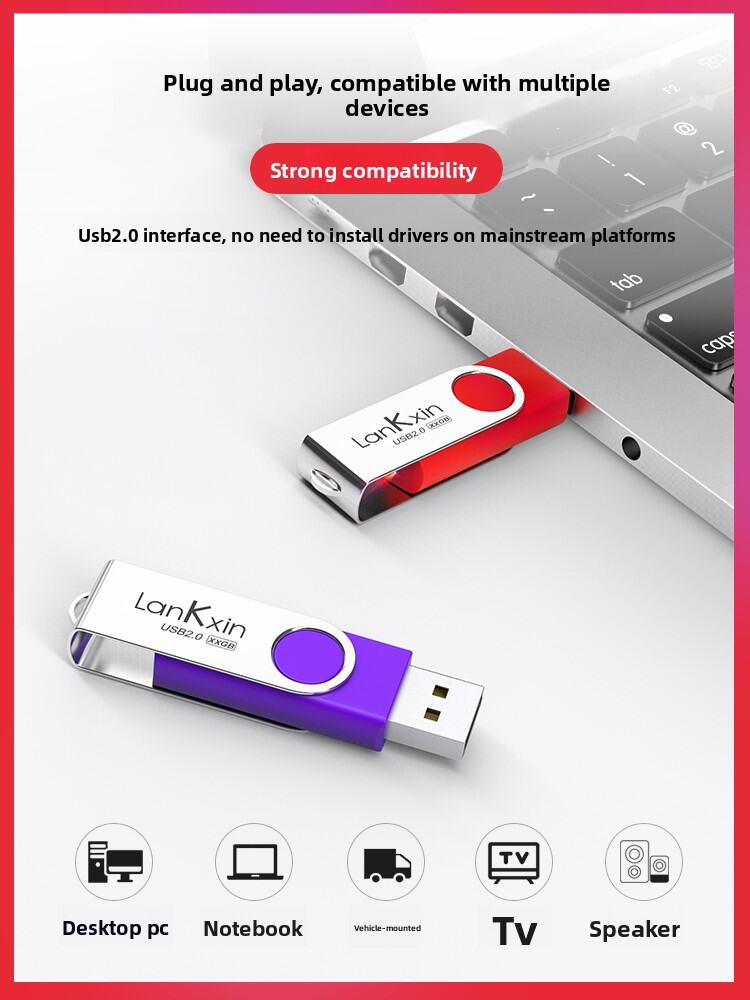 LANKEXIN | Custom Logo Metal Rotating U Disk 512MB Harga 14 Ringgit*Penghantaran Percuma