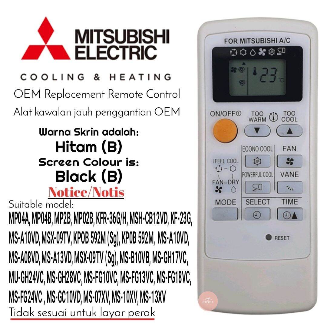 Aircon Remote Mitsubishi Electric Heat Mode Mitsubishi Electric