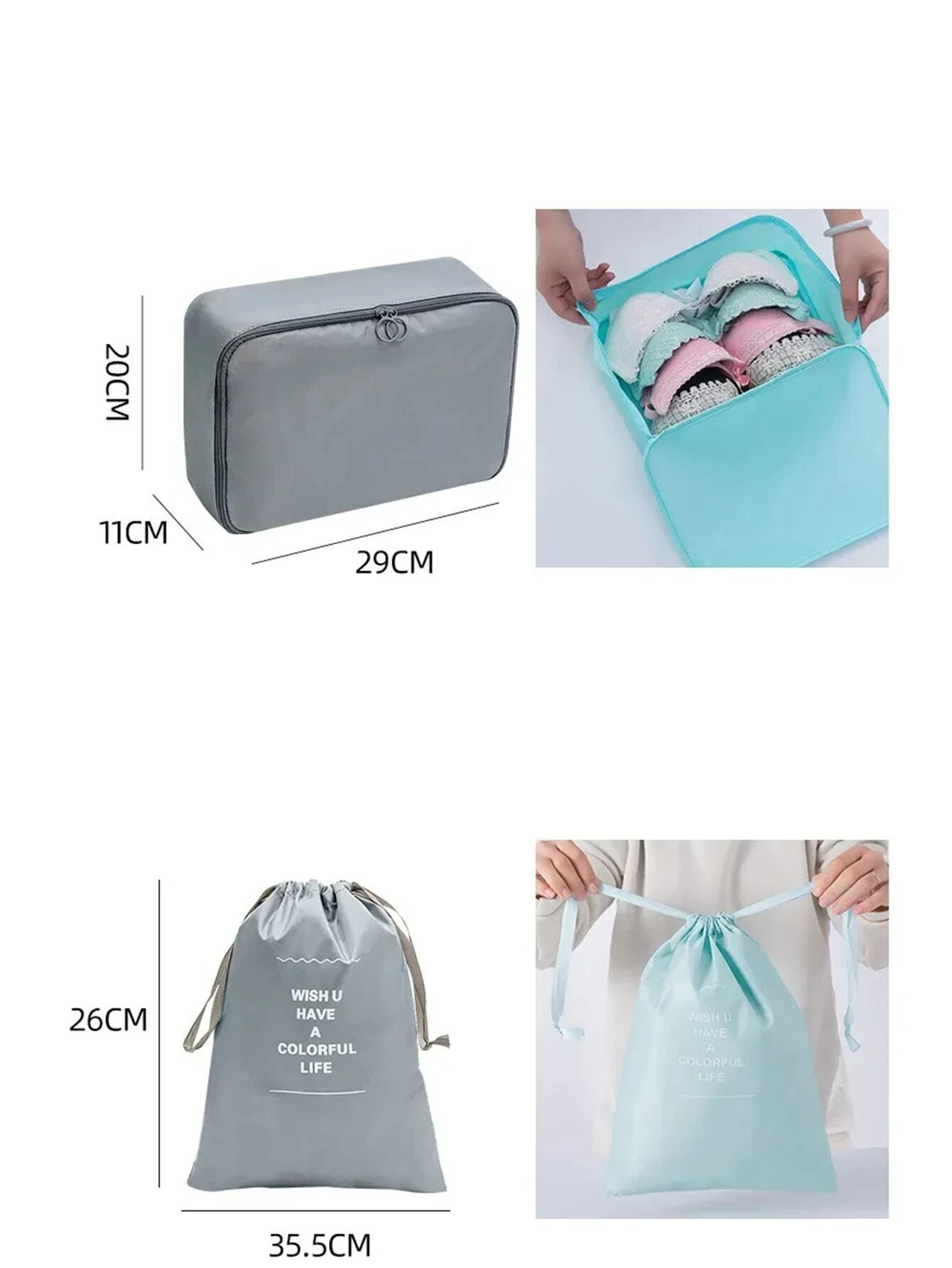 Set di cubi organizzatori per valigia, borse per bagagli viaggio_voghion.com