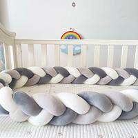 Insular | 1M-4M Baby Bed Bumper on The Crib Bedding Set for Newborn Cot Protector Knot Braid Pillow Cushion Crib Anti-collision Fence