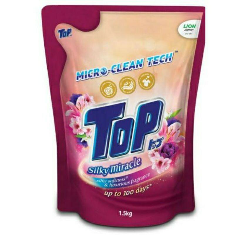 Top Liquid Detergent Silky Miracle Refill Pack (1.5kg) Lazada