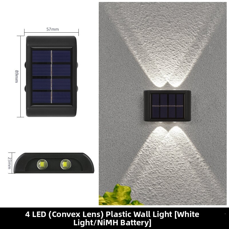 MENGSHANGMEI | Solar Waterproof Outdoor Wall Light for Yard Garden Decoration Up-Down Lighting
