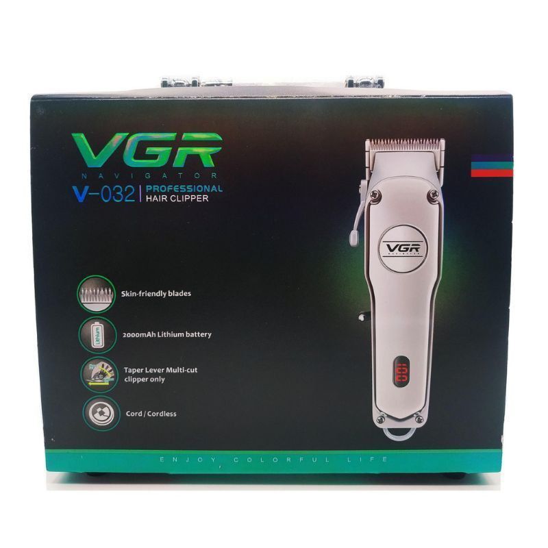 ORIGINAL VGR V-032 STEEL CORDLESS CLIPPER PROFESSIONAL HAIR TRIMMER_voghion.com