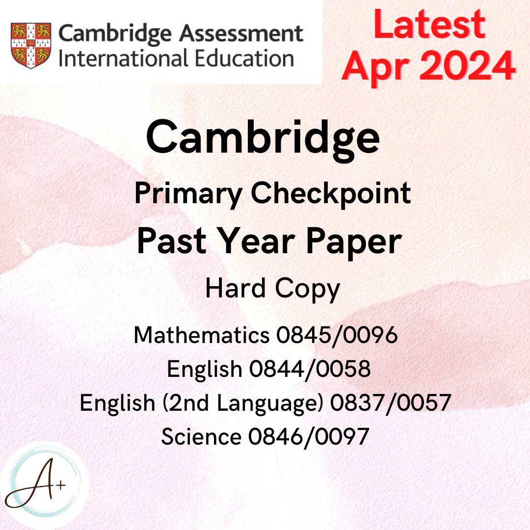  Hardcopy Cambridge Primary Checkpoint Past Year Paper Answer Year 