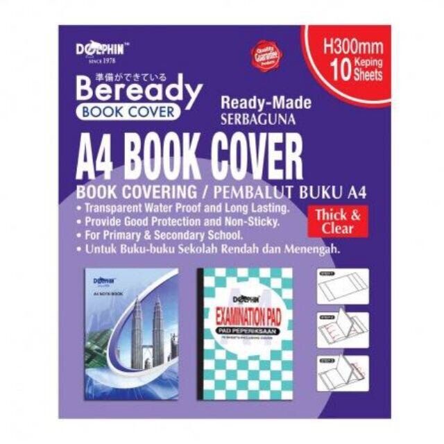 Dolphin DOL-037 A4 Size Thick & Clear Book Wrapper / Book Cover-Emboss