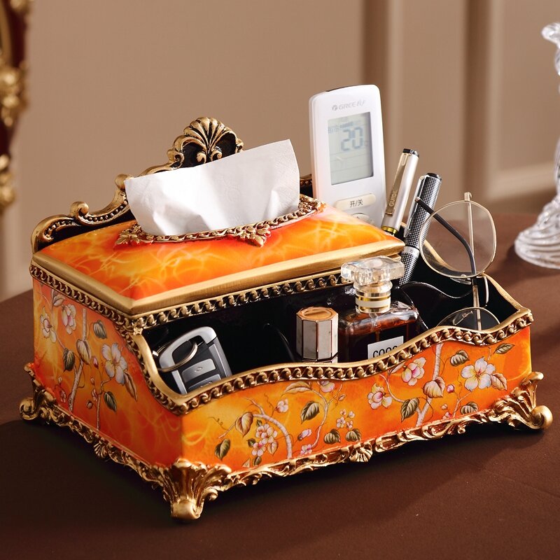 New Chinese Style Household Coffee Table Tissue Box Decoration Living Room Tissue Box Light Luxury High-End Multifunctional Remote Control Storage Box Harga 216 Ringgit*Penghantaran Percuma