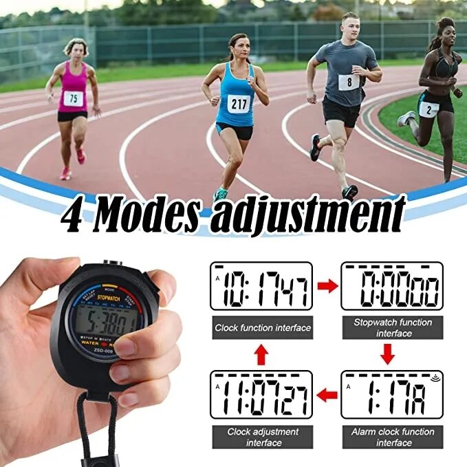 SPORT STOP WATCH LARGE DISPLAY WITH DATE TIME ALRAM FUNCTIONS.. 