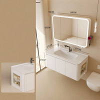 XUANXISHI | Modern Minimalist Honeycomb Aluminum Bathroom Cabinet Set Ceramic Integrated Washbasin