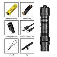 NITECORE P10iX 4000 Lumens Tactical Flashlight 5000mAh 21700 Battery USB-C Rechargeable 4 x LEDs High Lumen EDC Torch for Camping Security Patrol