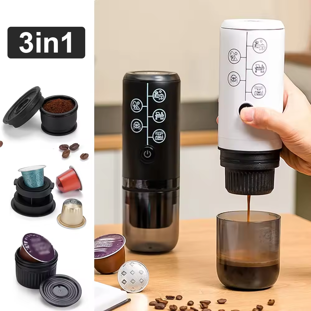 I cafilas Không Có Chức năng sưởi ấm 2in1 Xách Tay Điện Máy cà phê Espresso 17 Thanh Máy pha cà phê Phù Hợp Mặt Đất Cà Phê & NS Viên Nang & DG Vỏ