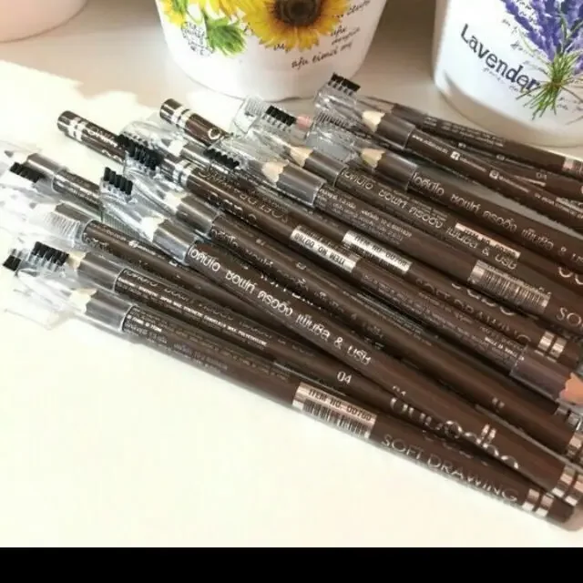 1pcs Odbo Eyebrow Pencil with Brush Code 005 Darkbrown