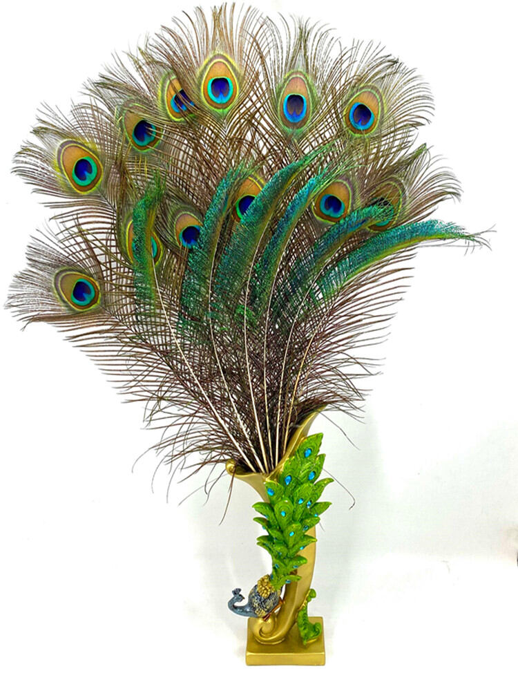 Natural Peacock Feathers Tail 25-110cm Living Room Decorative Items Flower Vase Decoration Real Feathers for Home Decoration