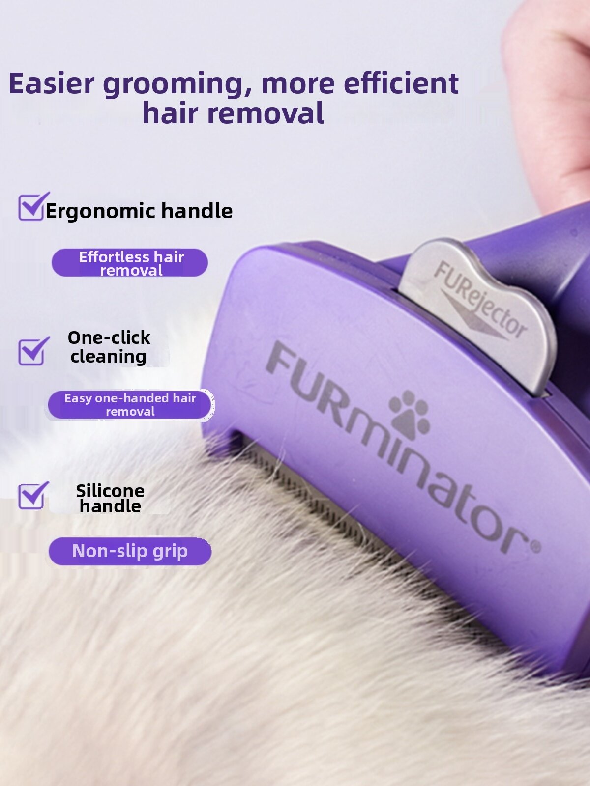 Furminator | Pet Hair Remover Grooming Brush Harga 67 Ringgit*Penghantaran Percuma