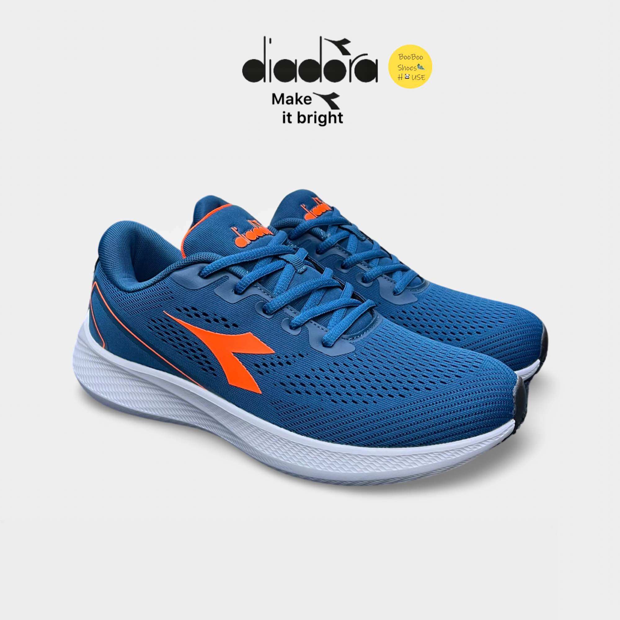 Diadora Original Men Midnight Blue Lace-up Running Shoes Mesh