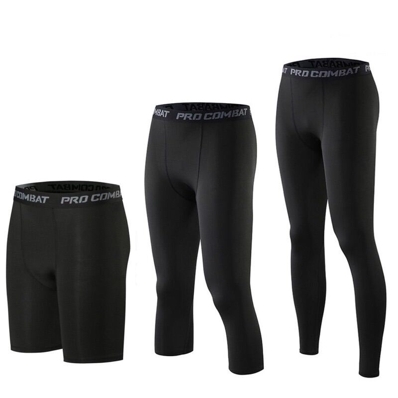 Pro Combat Unisex Legging Tight Gym Running Fitness Adult Sport Pants  Seluar Sukan Long/Short/3Quarter 6 Size