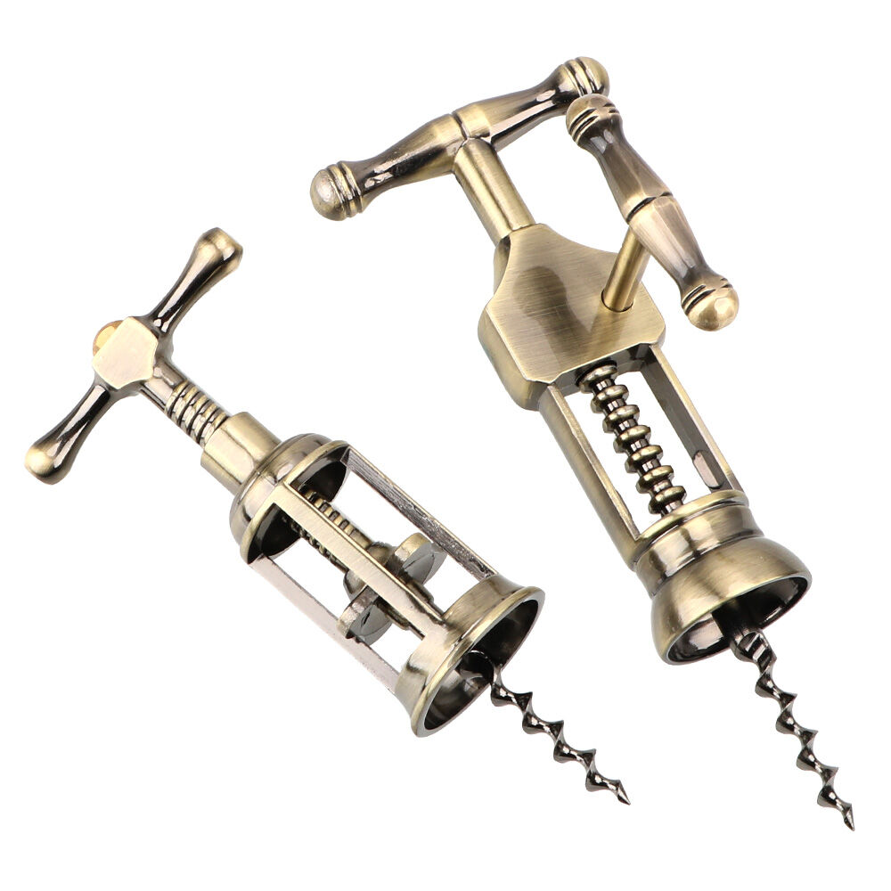 Vintage Rack & Pinion Corkscrew Classic Wine Bottle Opener Tool_voghion.com