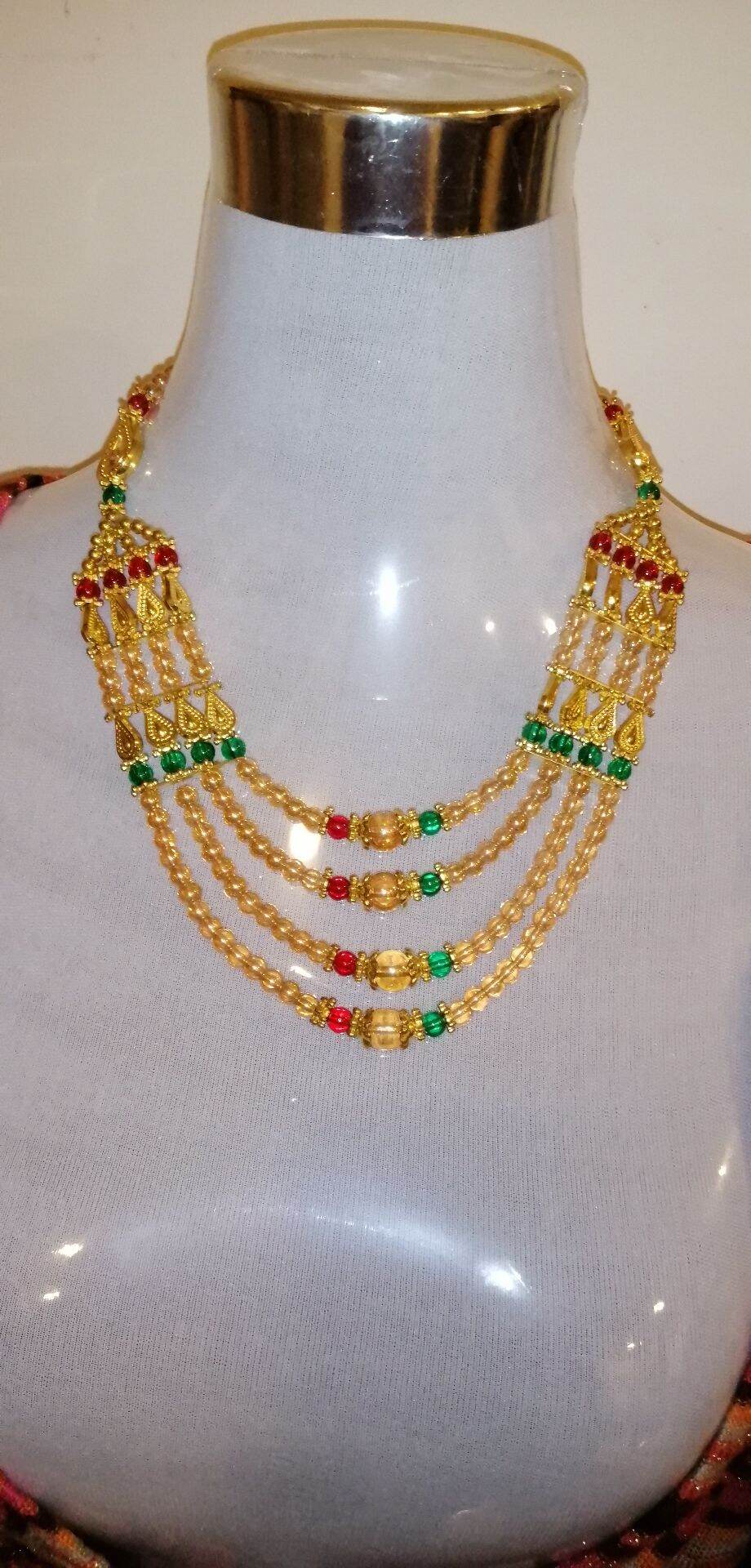 RANTAI LEHER BOLLYWOOD INDIAN MALAI INDIAN TRADITIONAL BEADS NECKLACE ...