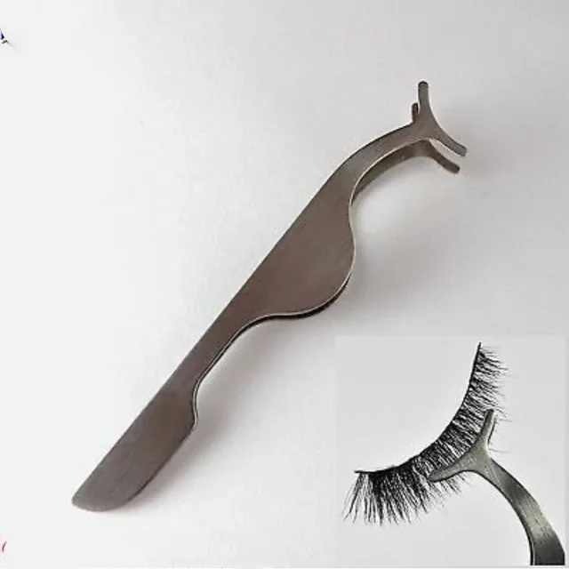 False Eyelash Eye Lash Applicator Tool Tweezers Cosmetic Makeup Clip
