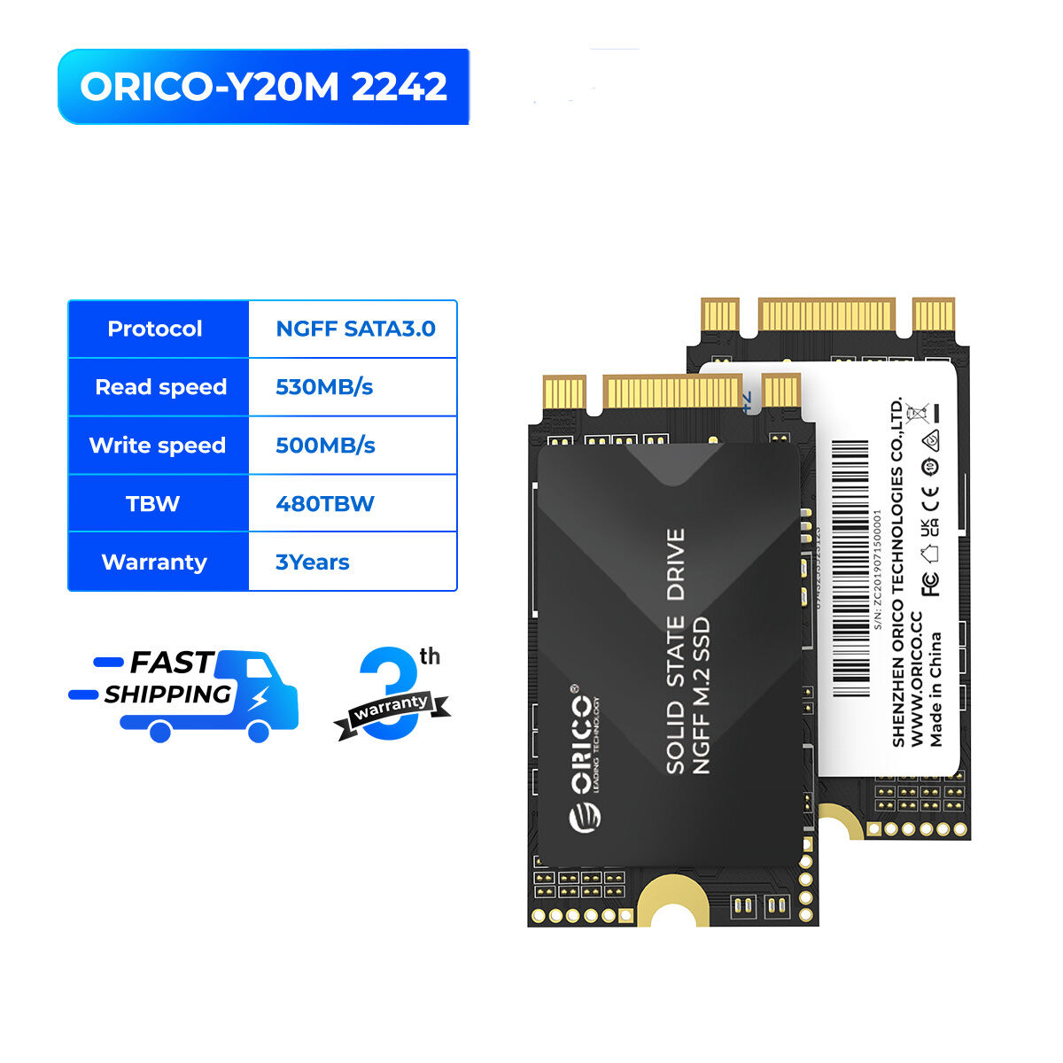 ORICO M.2 SATA 2242 512GB 1TB 2TB TLC 3D TLC flash NAND 500 MB/giây Nội Bộ ổ cứng lưu trữ thể rắn