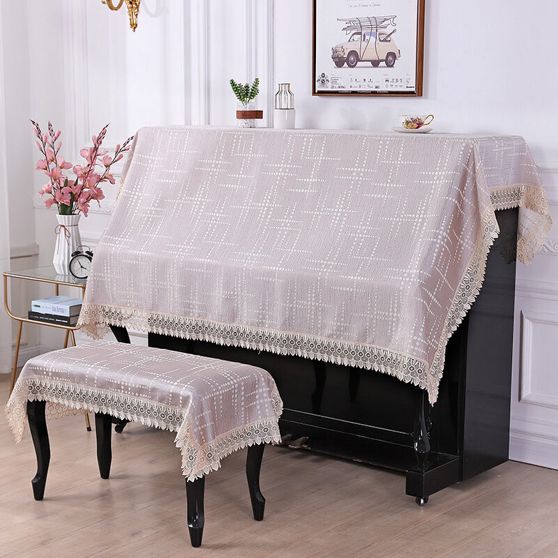 Piano Cover Piano Cover Towel Half Cover Universal Vertical Dust Cover Modern Simple Nordic Fabric Full Cover Piano Cover Malaysia