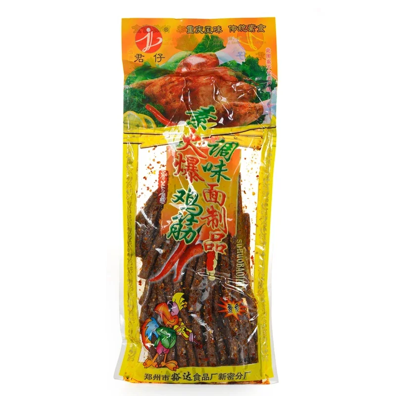 Junzai Su Hot Chicken Tendon Spicy Strip Gift Packs 8090G Spicy Snacks Childhood Spicy Strip Nostalgic Snacks