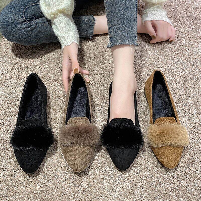 35-40 Casual Fashion Comfortable Flat Pointed Low-Cut Women's Shoes