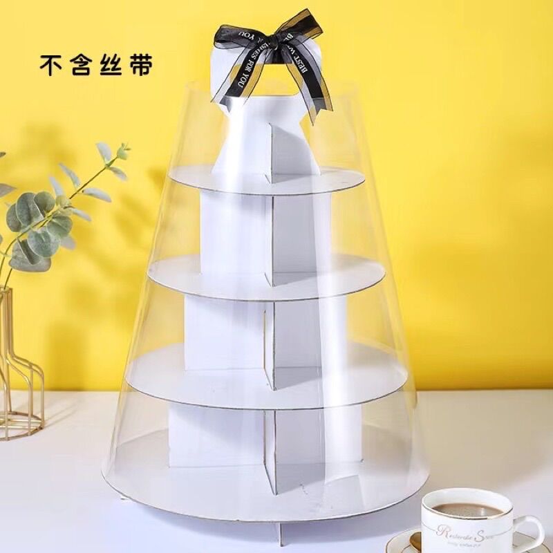 4 tier 2 tier high tea Disposable afternoon tea set packing box dessert ...