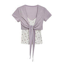 Weekend hub | Charming Anti-aging Summer Floral Two-piece Top Set