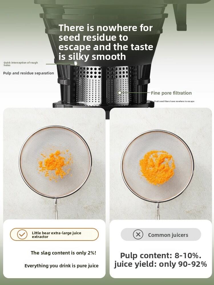 「China Plug」Bear | Automatic Large-Opening Electric Juicer with Ice Crushing and Juice Separation Harga 411 Ringgit*Penghantaran Percuma