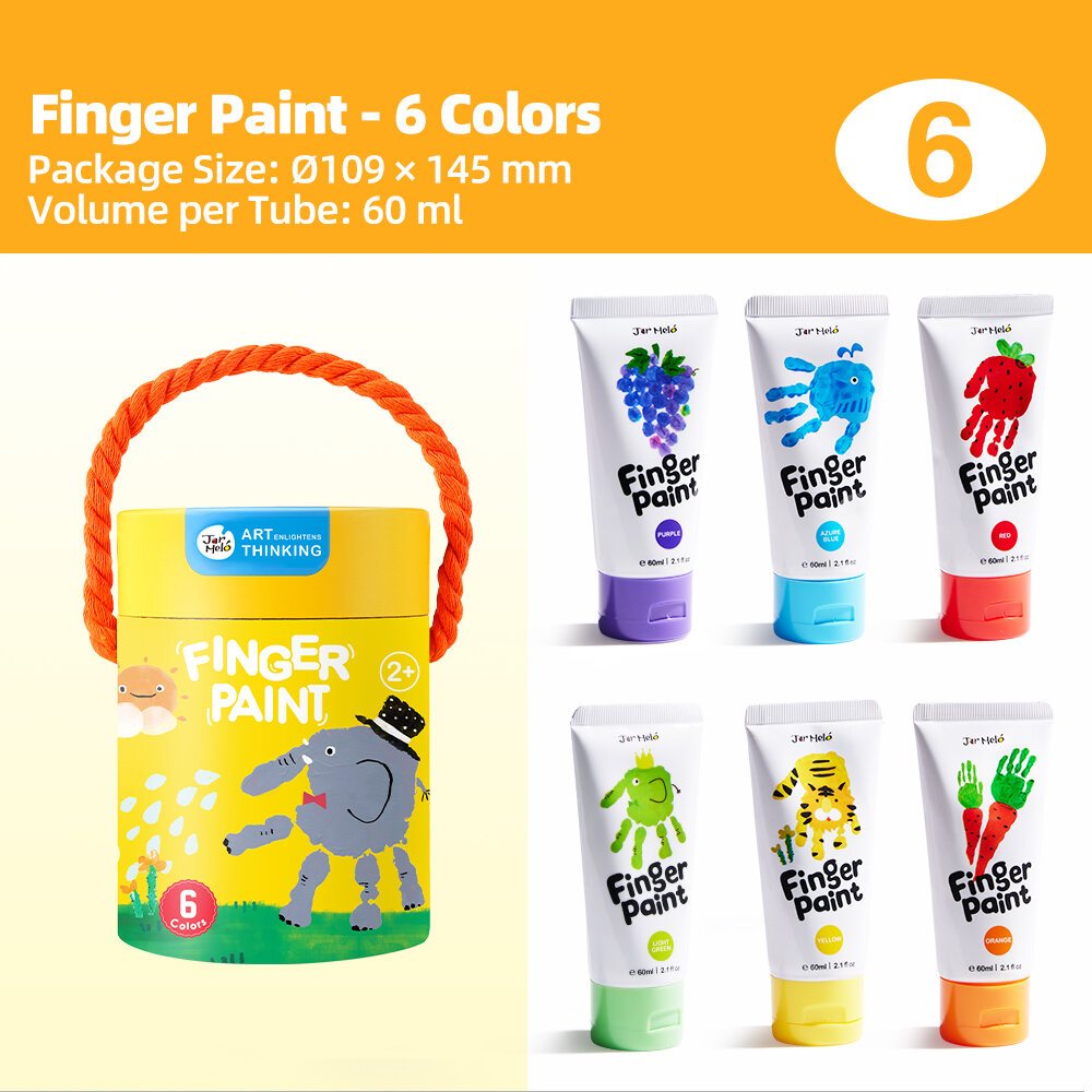 Jar Melo Finger Paint Washable Non-Toxic DIY Craft Parent-Child Educational Gift for Toddlers Kids