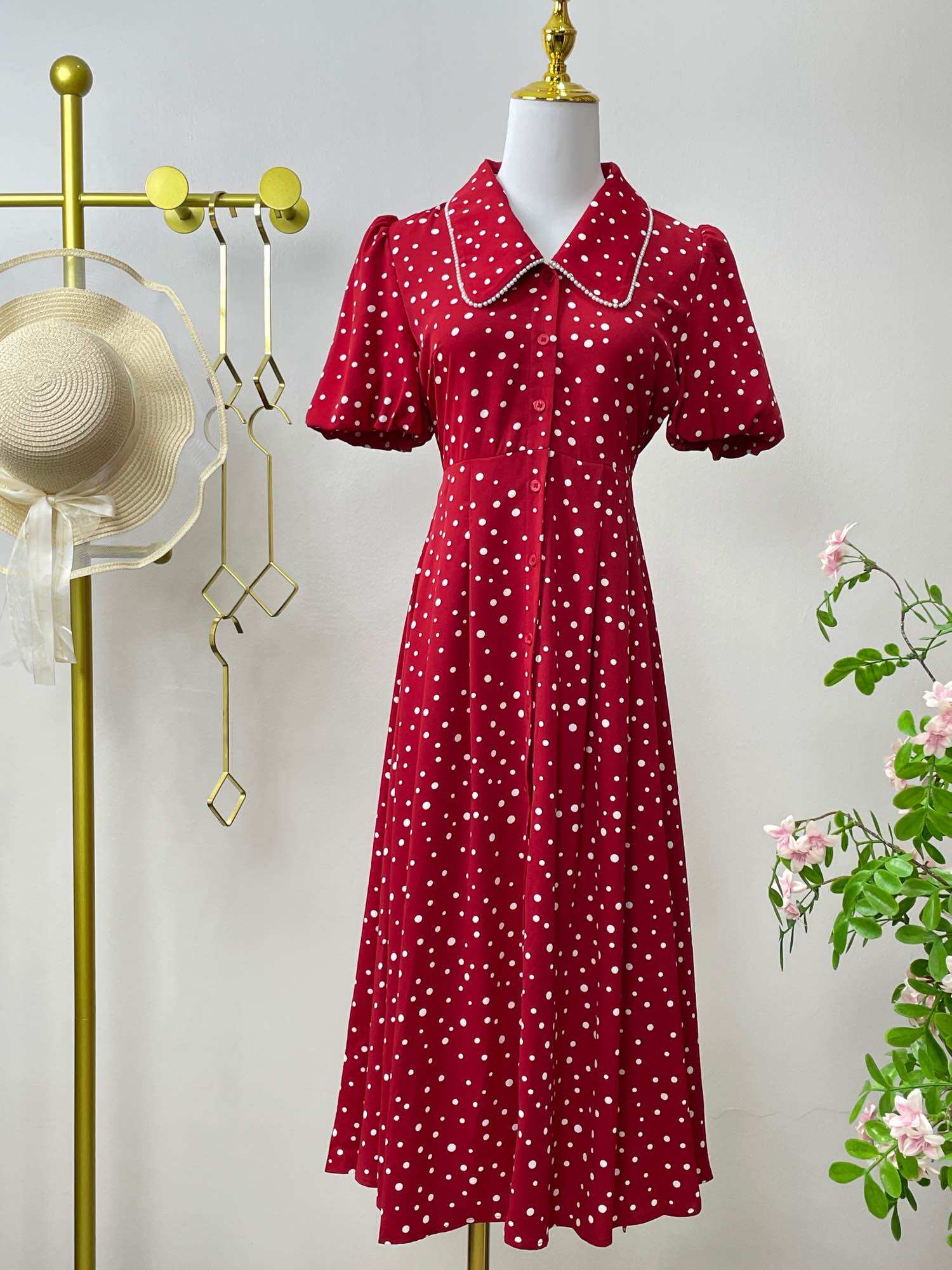 Elegant Polka Dot Dress Malaysia: Vintage Retro & Slimming A-Line Design |  Lazada Malaysia