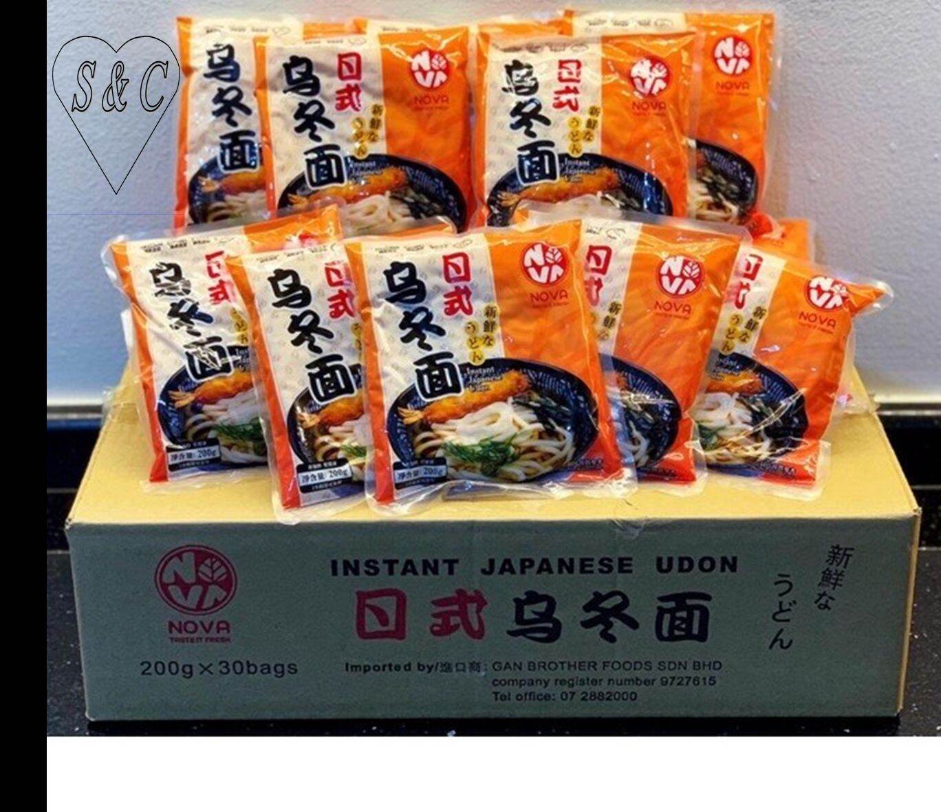 Ready Stock Udon Nova 日式乌冬面 200g 30packs 1cartoon Free Gift Lazada