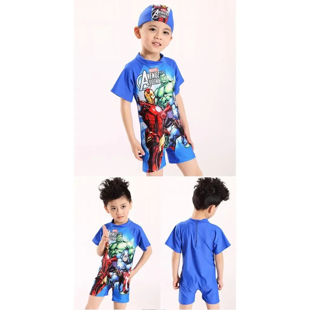 Boy Swimsuit Short Sleeve Swimwear Kids / Baju Renang Budak